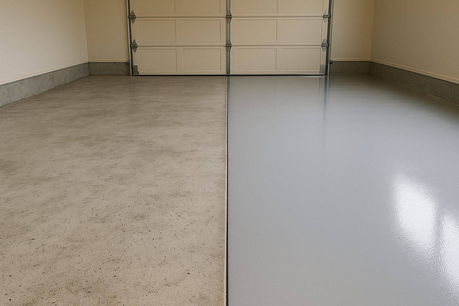 Vergleich: Boden mit und ohne Beschichtung